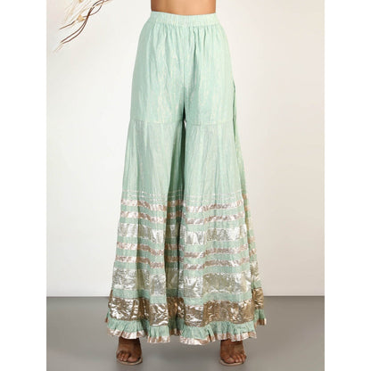 Gopi Vaid Embellished Chand Jacket And Sharara With Dupatta (Set of 3)