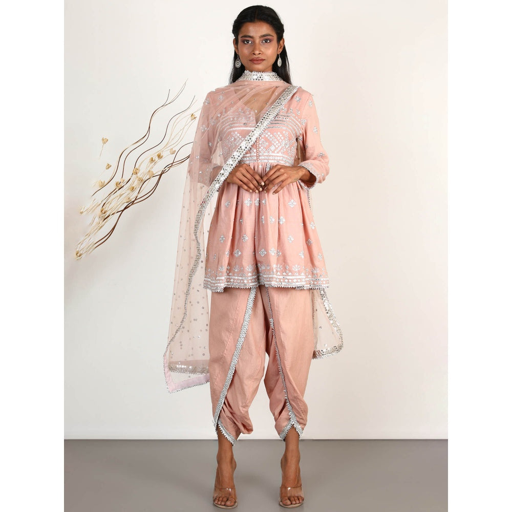 Gopi Vaid Embellished Chand Peplum And Dhoti (Set of 2)