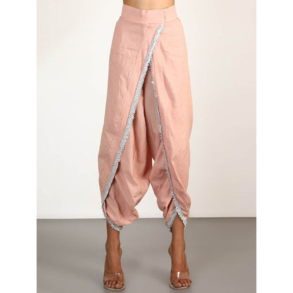 Gopi Vaid Embellished Chand Peplum And Dhoti (Set of 2)