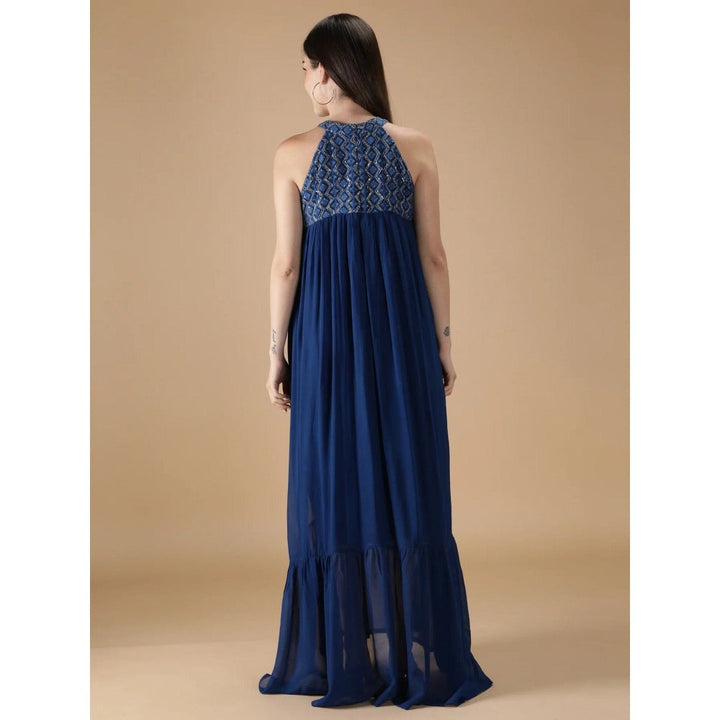 HANDME Sizzling Halter Long Dress - Blue