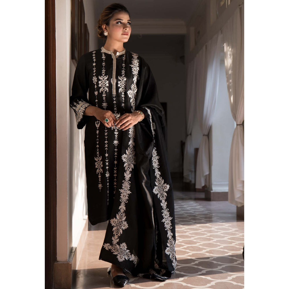 House Of Muher Sitara Black Suit Set (Set of 3)