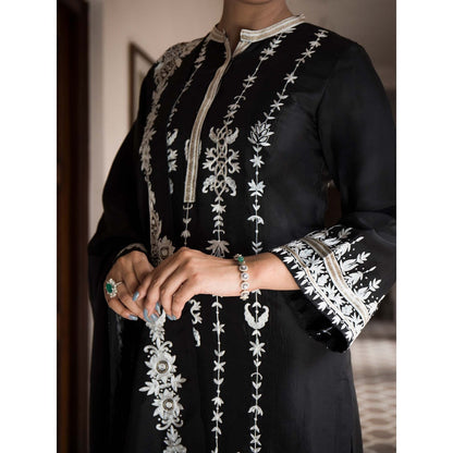 House Of Muher Sitara Black Suit Set (Set of 3)