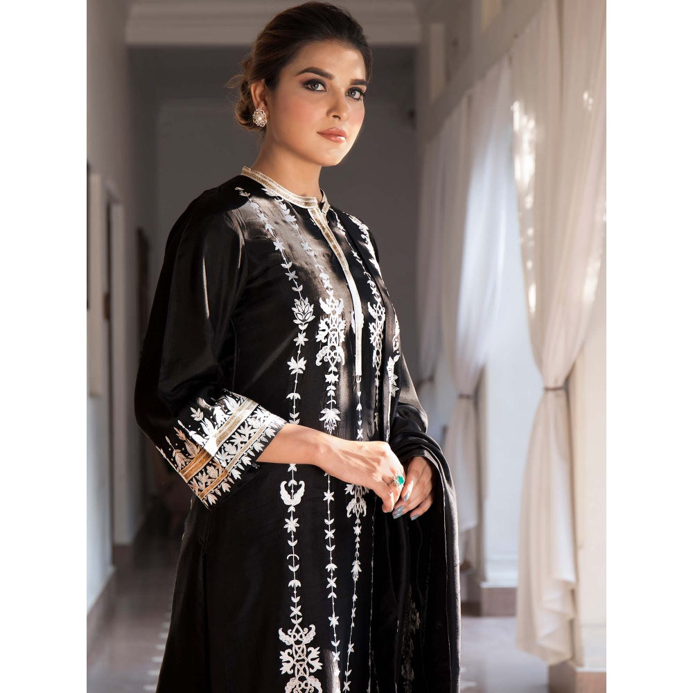 House Of Muher Sitara Black Suit Set (Set of 3)