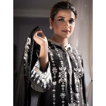 House Of Muher Sitara Black Suit Set (Set of 3)