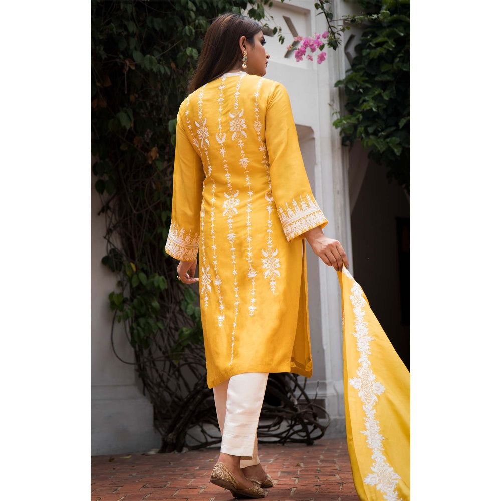 House Of Muher Sana Mustard Suit Set (Set of 3)
