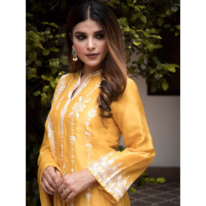 House Of Muher Sana Mustard Suit Set (Set of 3)