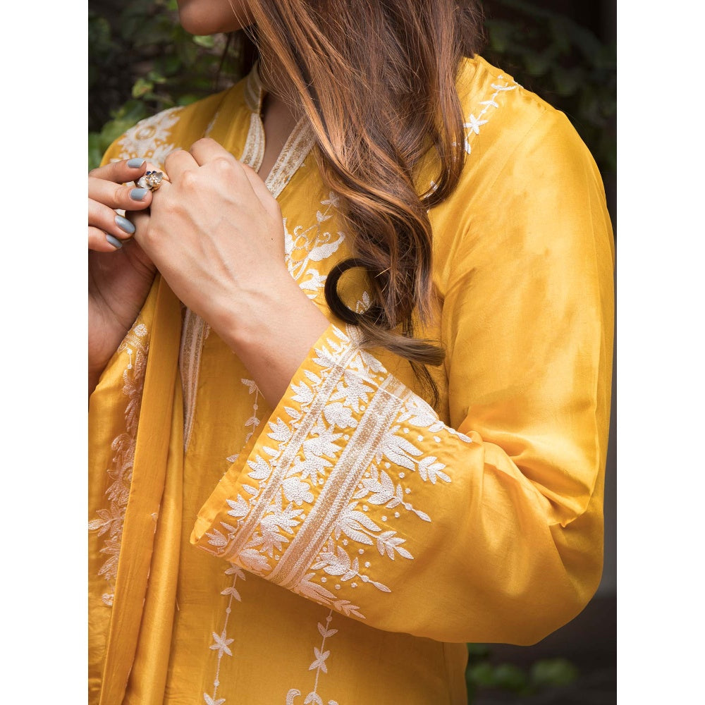 House Of Muher Sana Mustard Suit Set (Set of 3)