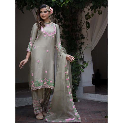 House Of Muher Alayna Olive Suit Set (Set of 3)