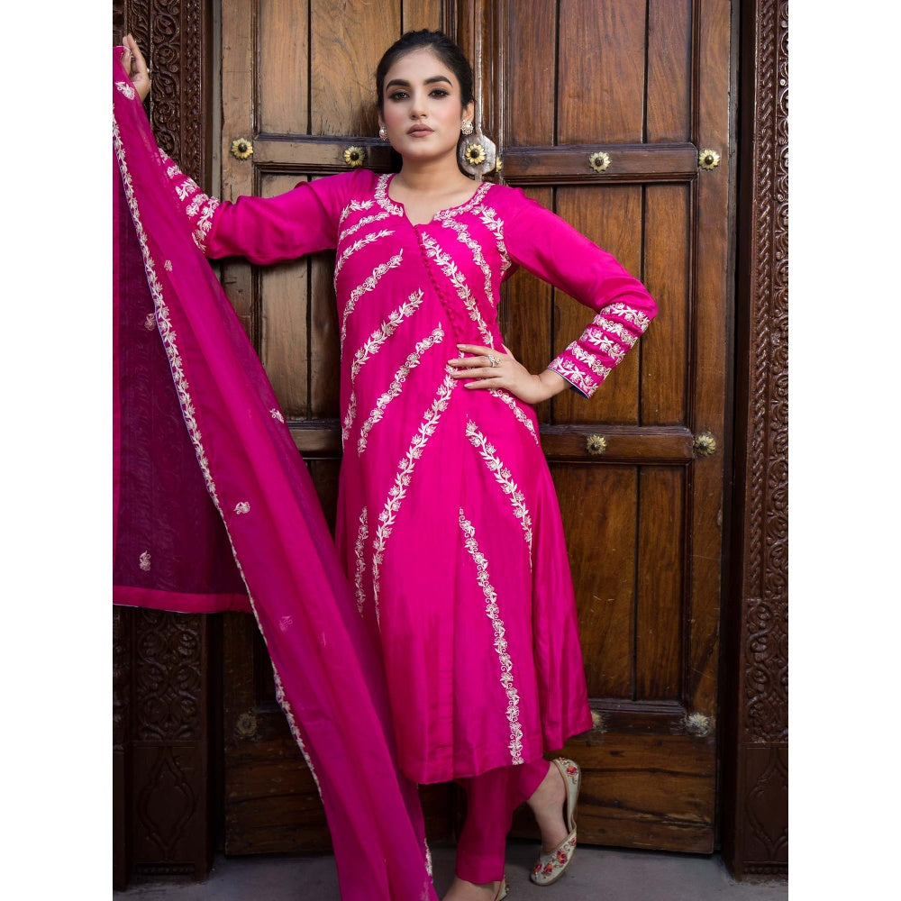 House Of Muher Miraya Pink Suit Set (Set of 3)