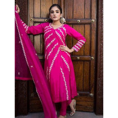 House Of Muher Miraya Pink Suit Set (Set of 3)
