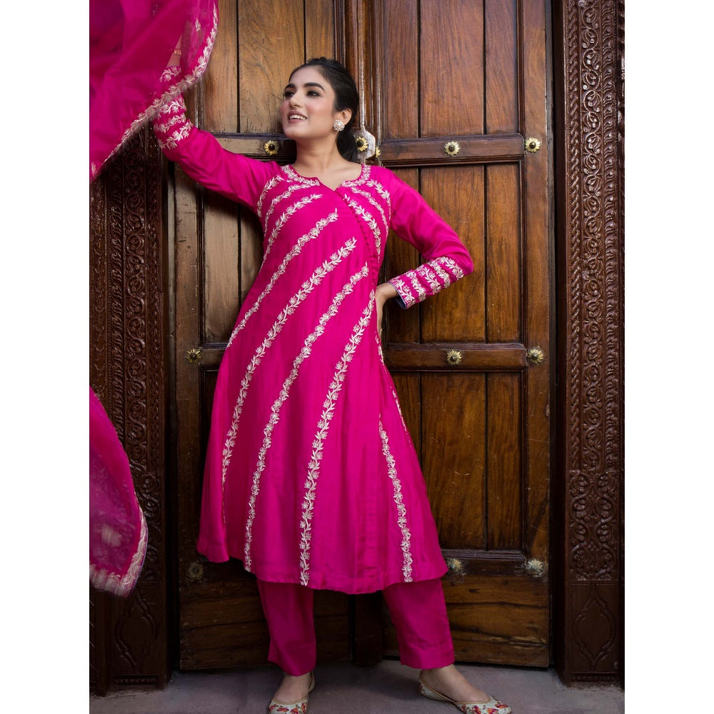 House Of Muher Miraya Pink Suit Set (Set of 3)