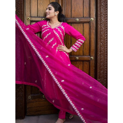 House Of Muher Miraya Pink Suit Set (Set of 3)