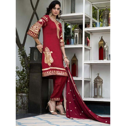 House Of Muher Alizeh Red Suit Set (Set of 3)