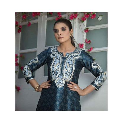 House Of Muher Umaira Navy Blue Suit Set (Set of 3)