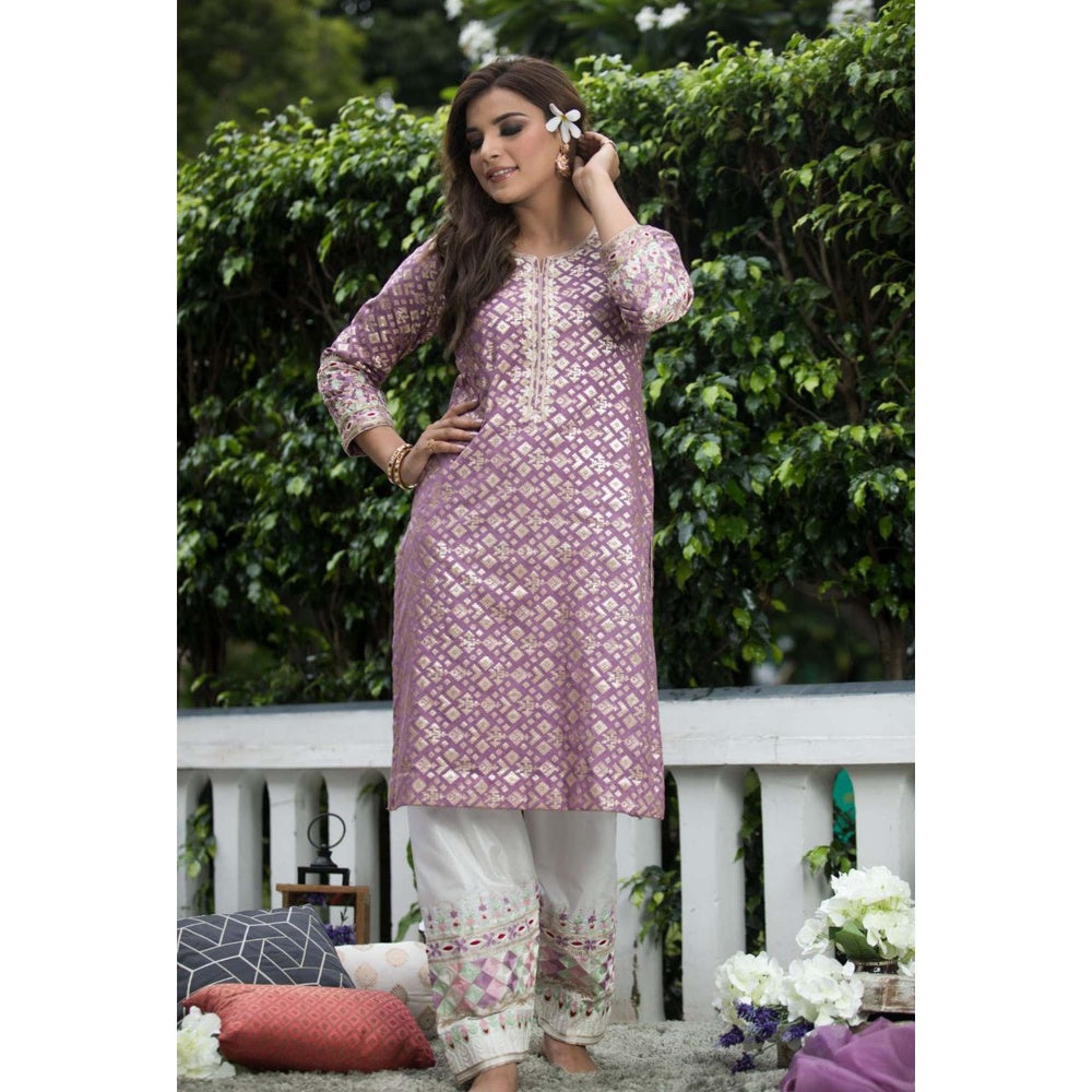 House Of Muher Niva Purple Suit Set (Set of 3)