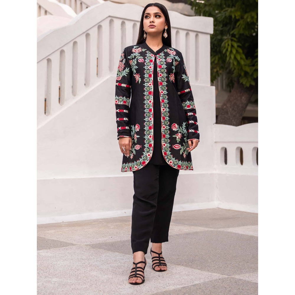 House Of Muher Kimaya Black Jacket Set (Set of 3)