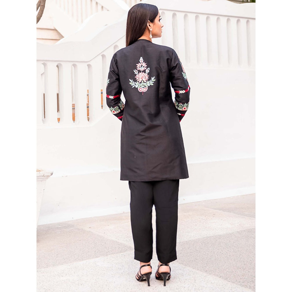 House Of Muher Kimaya Black Jacket Set (Set of 3)