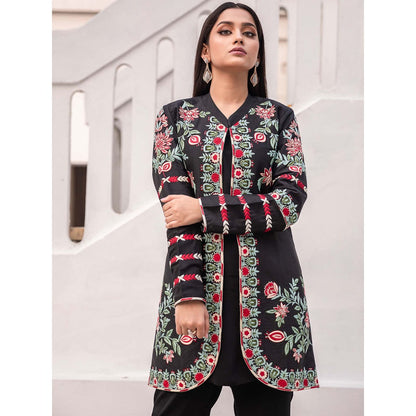 House Of Muher Kimaya Black Jacket Set (Set of 3)