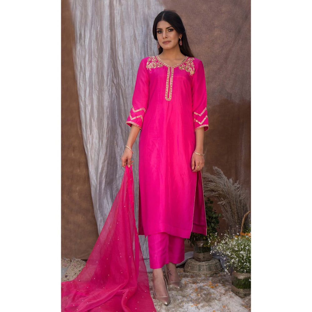 House Of Muher Jasmine Magenta Suit Set (Set of 3)