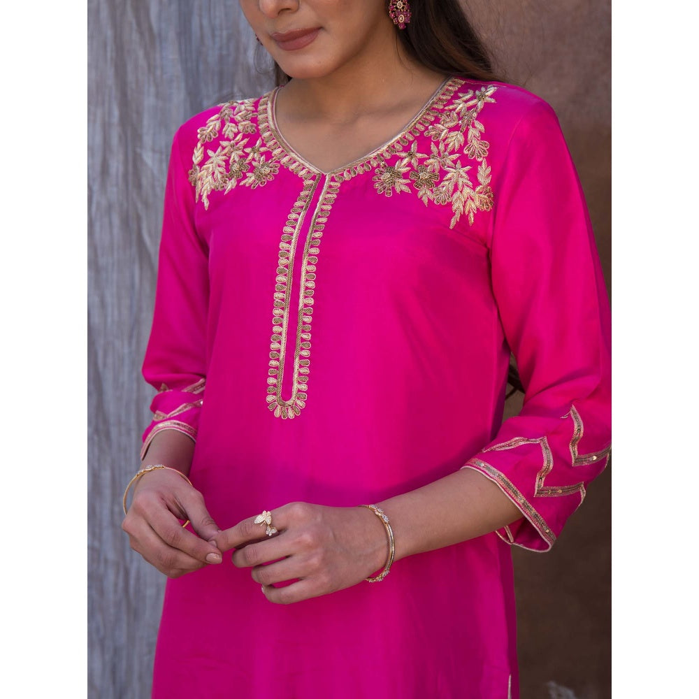 House Of Muher Jasmine Magenta Suit Set (Set of 3)