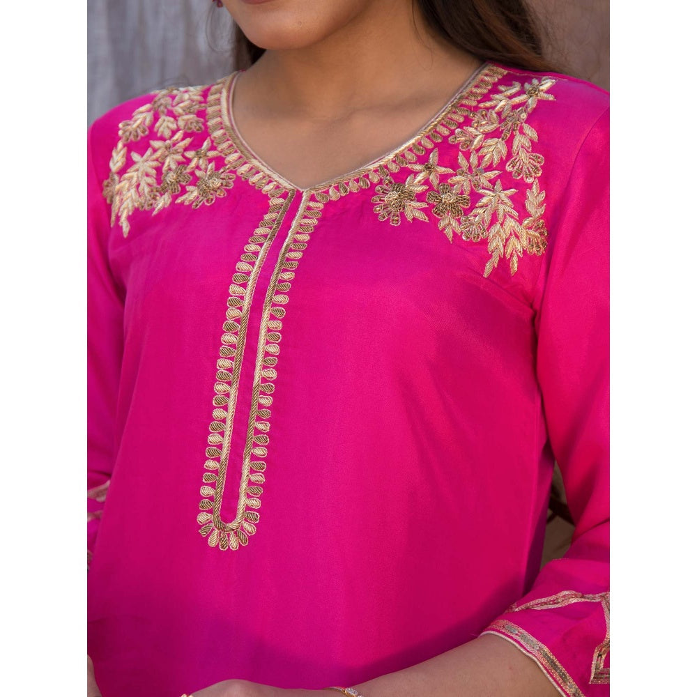 House Of Muher Jasmine Magenta Suit Set (Set of 3)