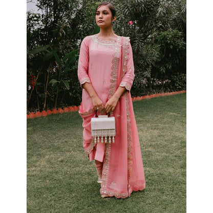 House Of Muher Anaya Pink Suit Set (Set of 3)