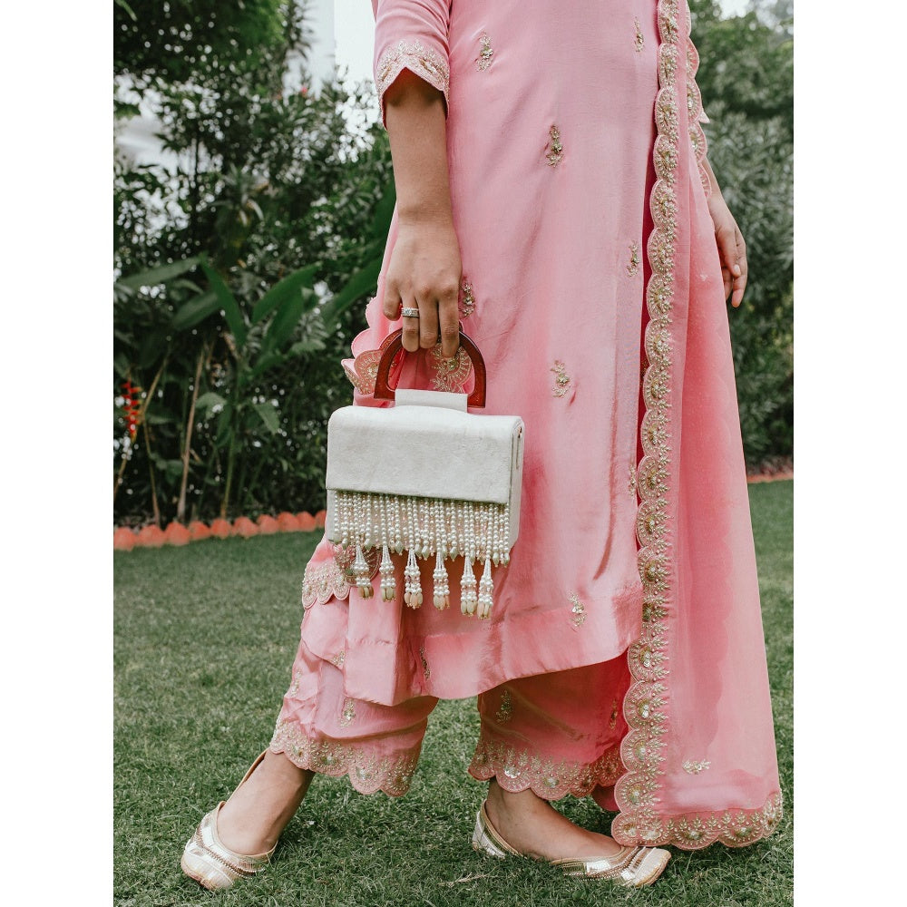 House Of Muher Anaya Pink Suit Set (Set of 3)