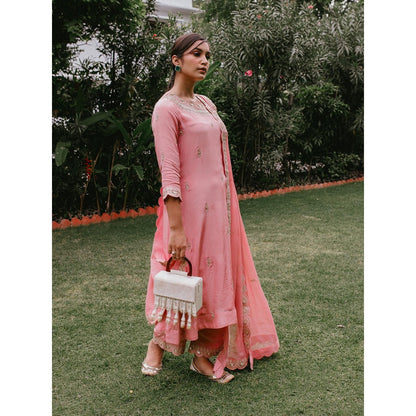 House Of Muher Anaya Pink Suit Set (Set of 3)