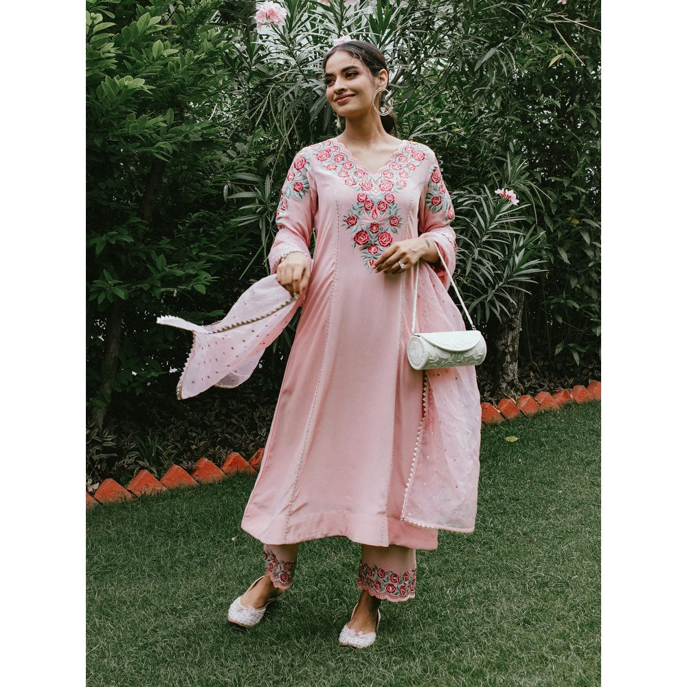 House Of Muher Alina Pink Suit Set (Set of 3)