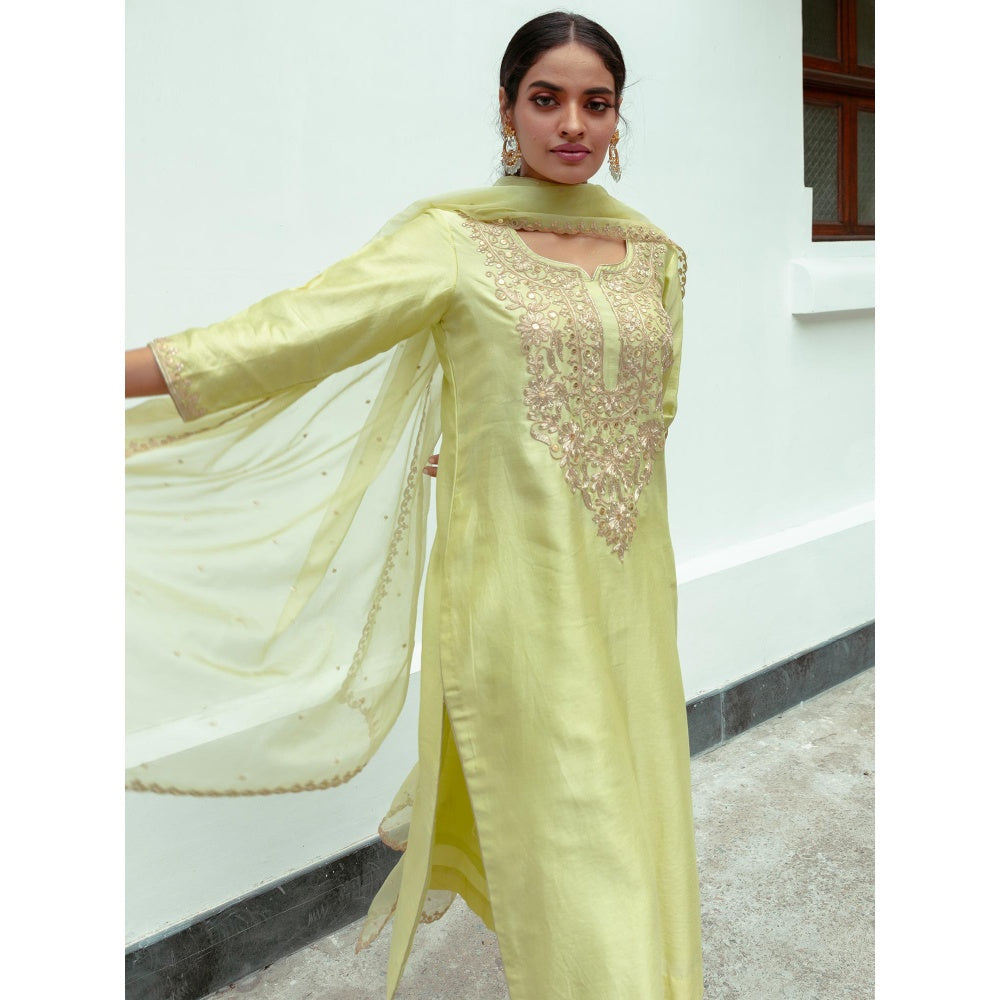 House Of Muher Amora Green Suit Set (Set of 3)