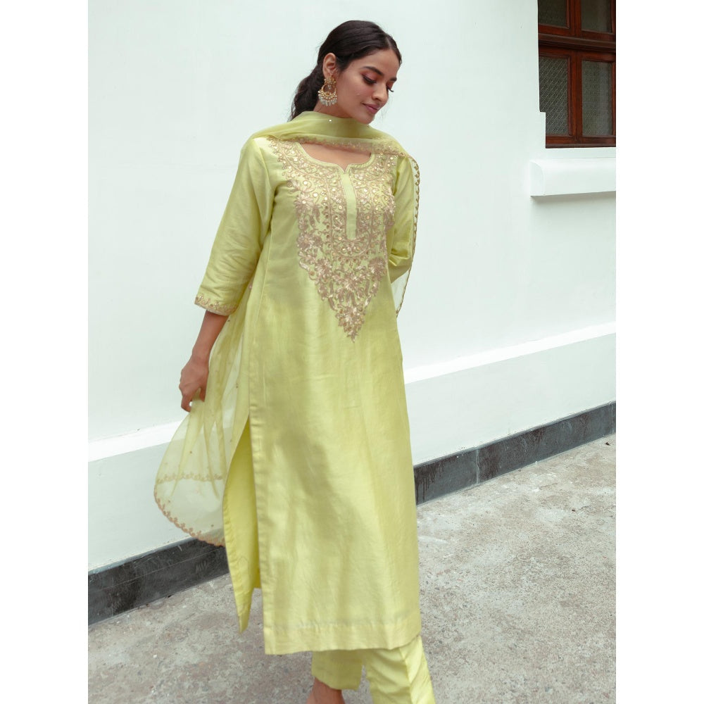 House Of Muher Amora Green Suit Set (Set of 3)