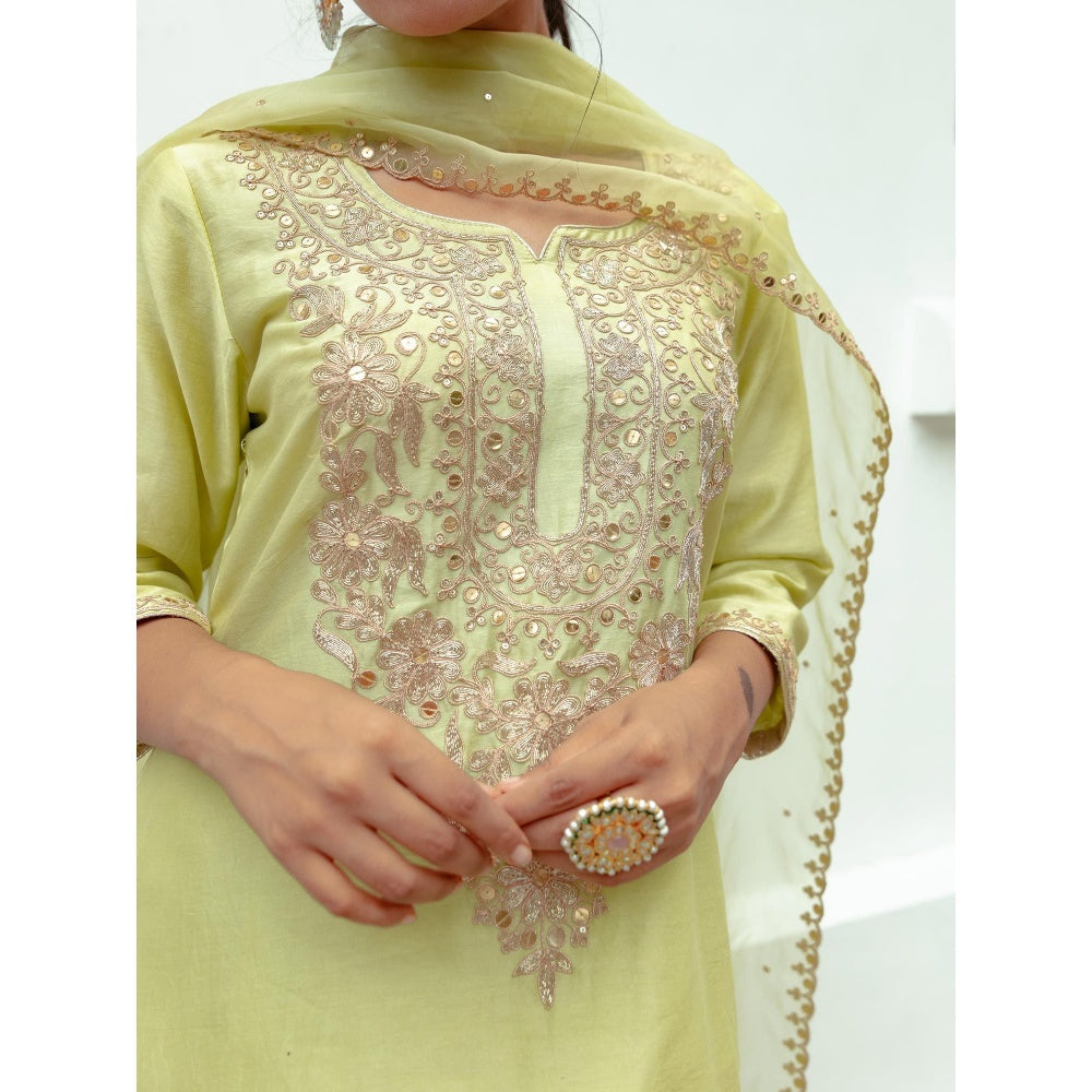 House Of Muher Amora Green Suit Set (Set of 3)