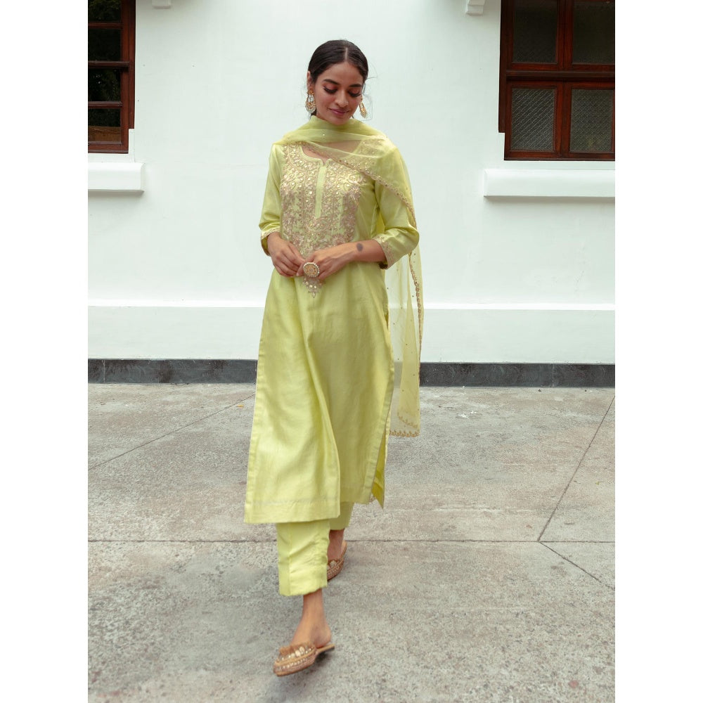 House Of Muher Amora Green Suit Set (Set of 3)