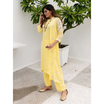 House Of Muher Kiara Yellow Jacket Set (Set of 3)
