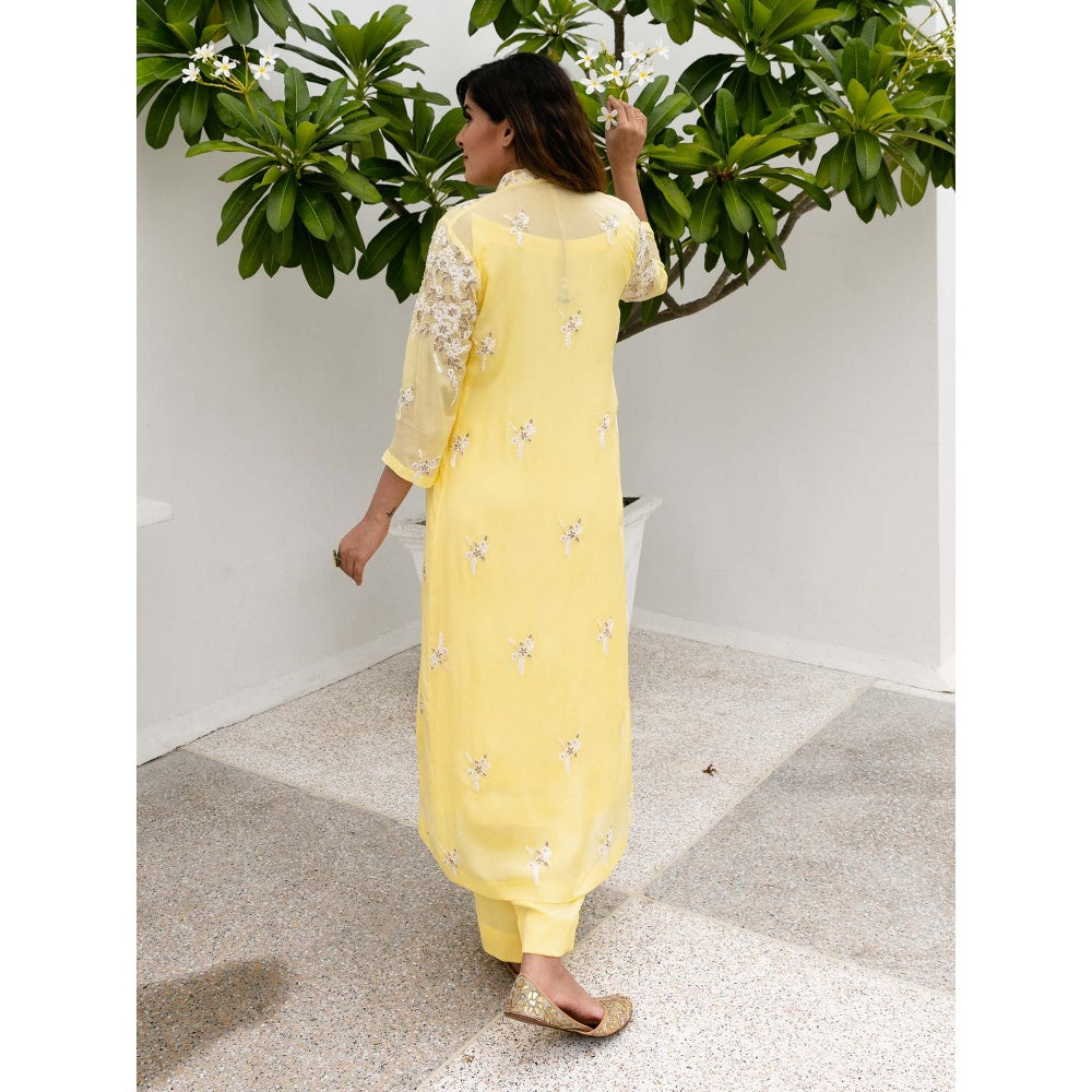 House Of Muher Kiara Yellow Jacket Set (Set of 3)