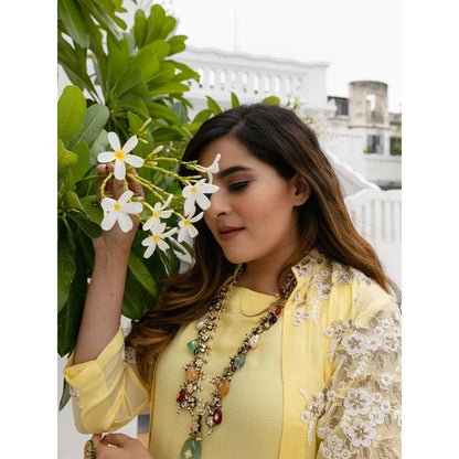 House Of Muher Kiara Yellow Jacket Set (Set of 3)