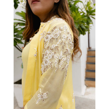 House Of Muher Kiara Yellow Jacket Set (Set of 3)