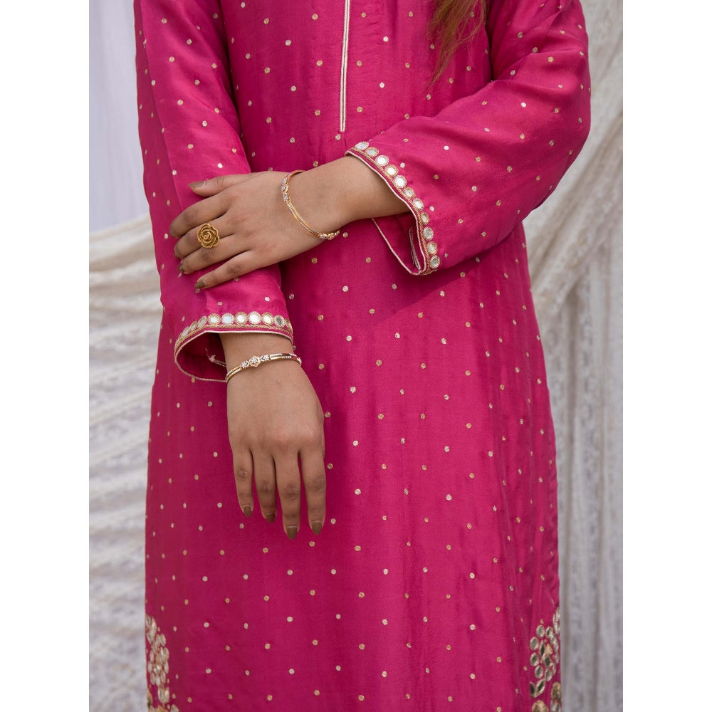 House Of Muher Gulaab Pink Suit Set (Set Of 3)