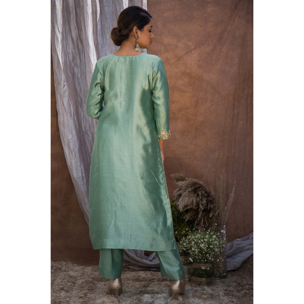 House Of Muher Inayat Green Suit Set (Set of 3)