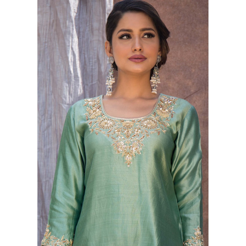 House Of Muher Inayat Green Suit Set (Set of 3)