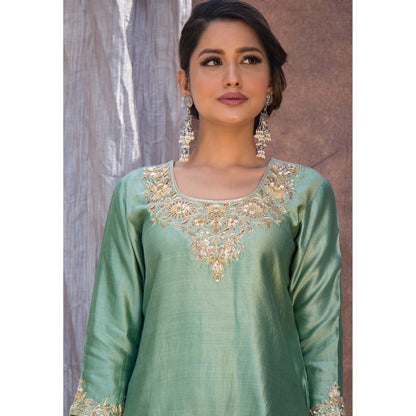 House Of Muher Inayat Green Suit Set (Set of 3)
