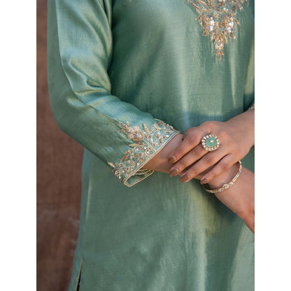 House Of Muher Inayat Green Suit Set (Set of 3)