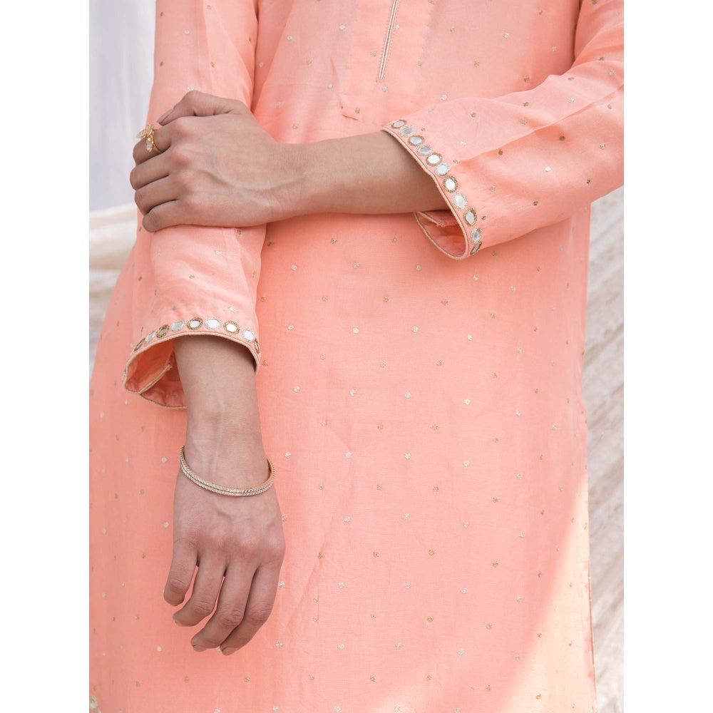 House Of Muher Kaina Peach Suit Set (Set of 3)