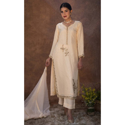 House Of Muher Kashish Yellow Suit Set (Set of 3)