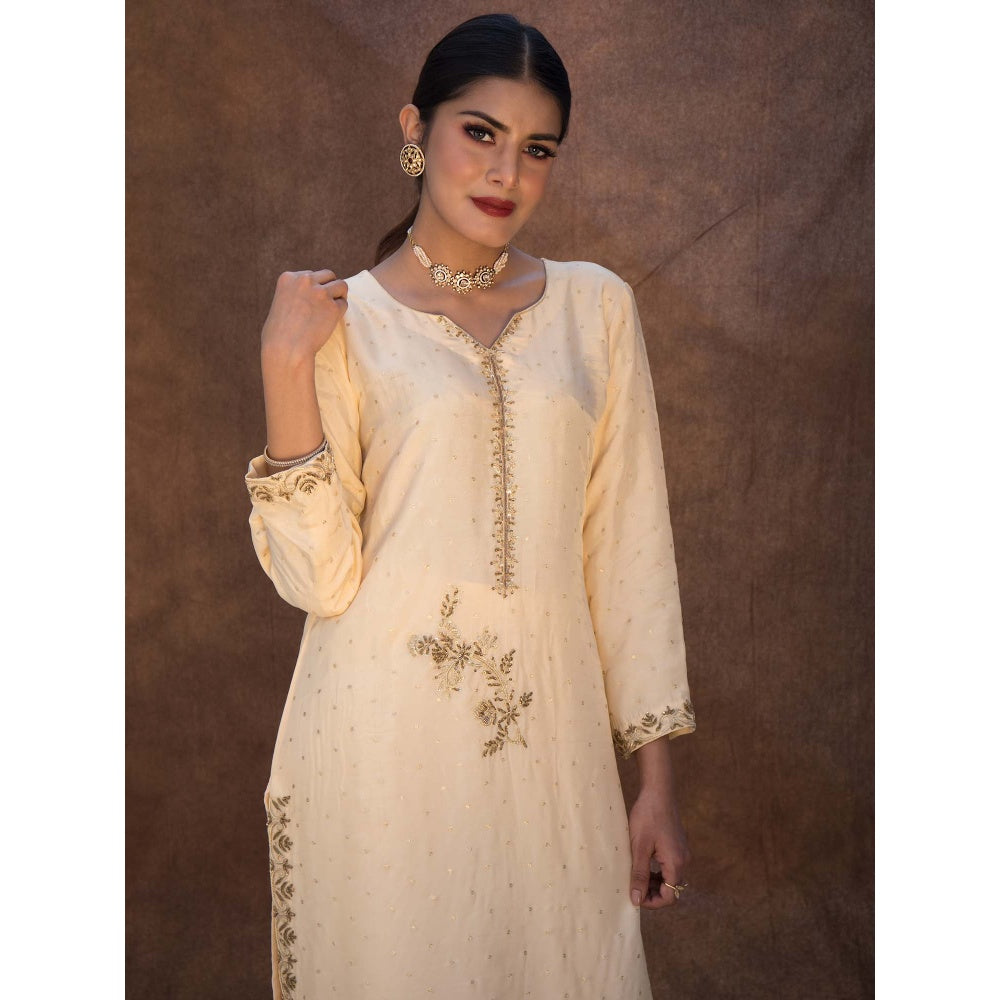 House Of Muher Kashish Yellow Suit Set (Set of 3)