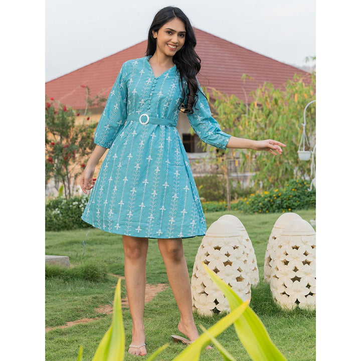 HOUSE OF JAMOTI Pacific Blue Dress (Set of 2)