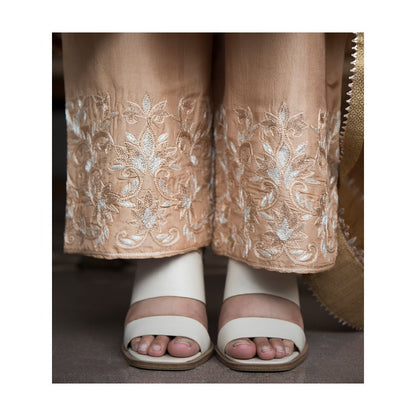 House Of Muher Mirha Beige Kurta Set