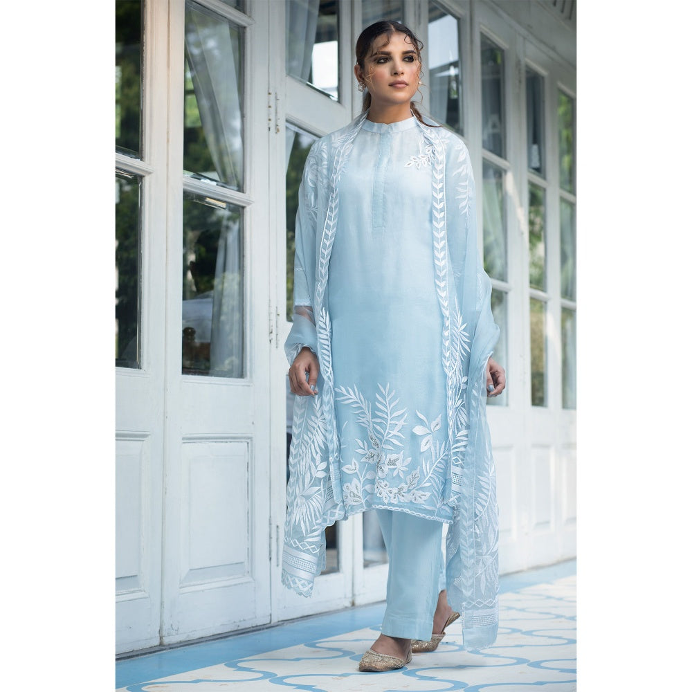 House Of Muher Noor Ice Blue Kurta Set