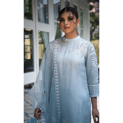 House Of Muher Noor Ice Blue Kurta Set