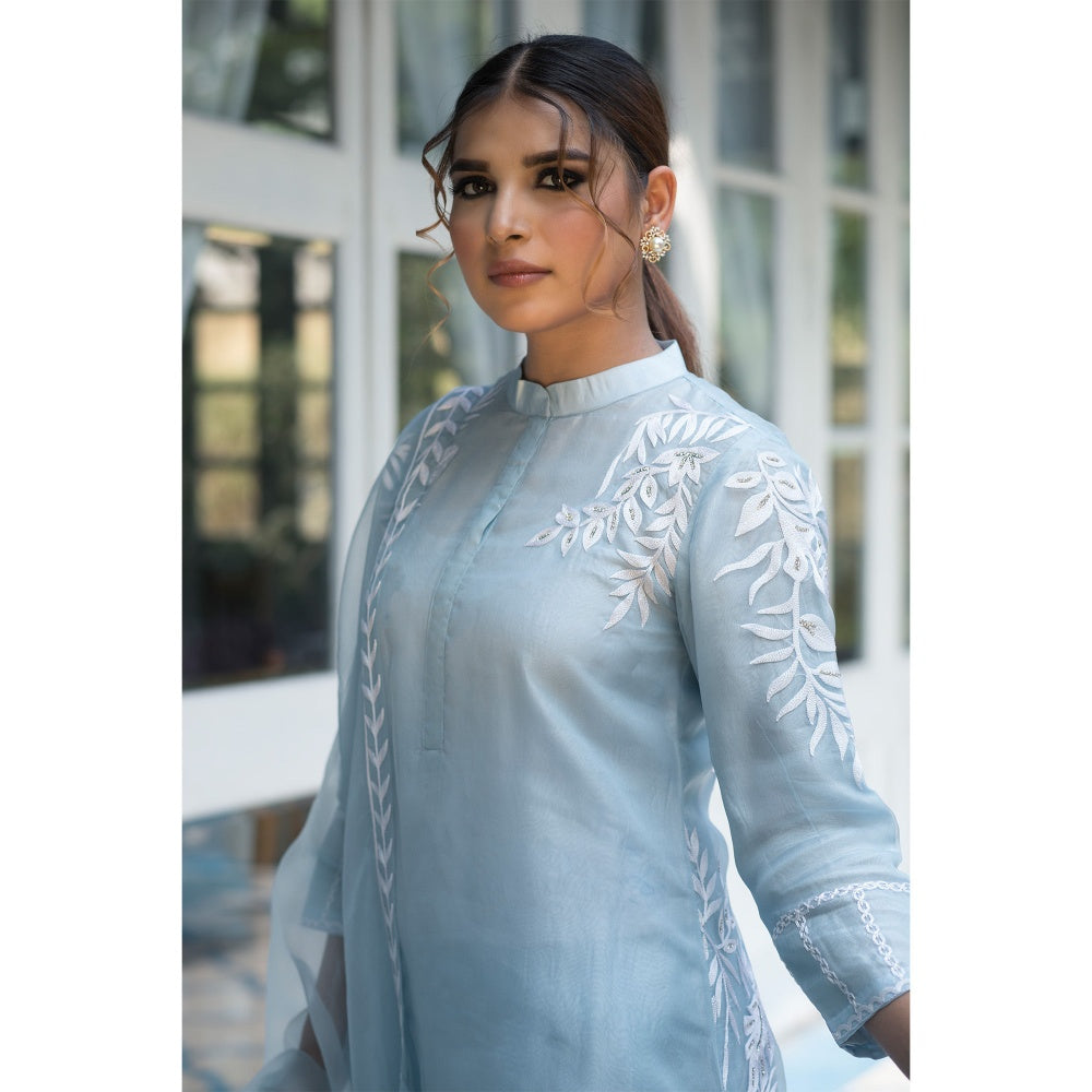 House Of Muher Noor Ice Blue Kurta Set